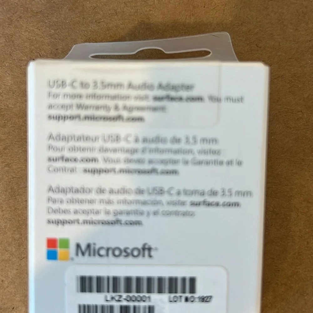 Microsoft Surface USB-C audio adapter. New in unopened box.